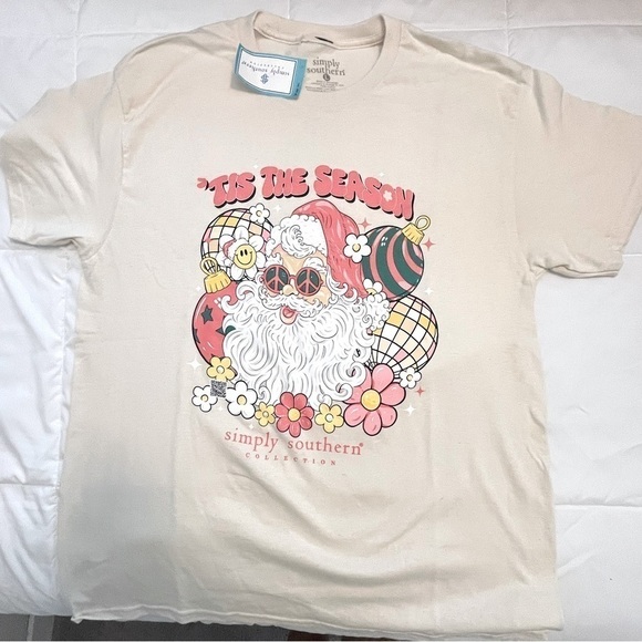 Simply Southern “Tis The Season” size large. Beige - Picture 1 of 3